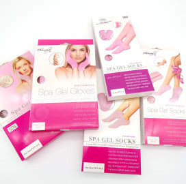 Silicone-Lined Gloves and Socks Set for Lightening Moistening Hands and Feet,4 Pieces