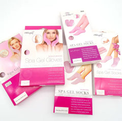 Silicone-Lined Gloves and Socks Set for Lightening Moistening Hands and Feet,4 Pieces