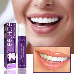 Sunfloweio New Purple Whitening Toothpaste Mousse V34 Color Tooth Correction Whitener Teeth Removes Stains Oral Hygiene Cleaning
