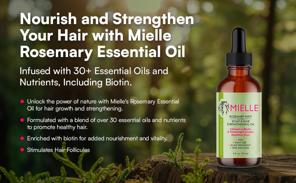 Mielle Natural Rosemary Mint Scalp & Hair Strengthening Oil