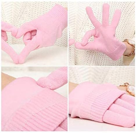 Silicone-Lined Gloves and Socks Set for Lightening Moistening Hands and Feet,4 Pieces