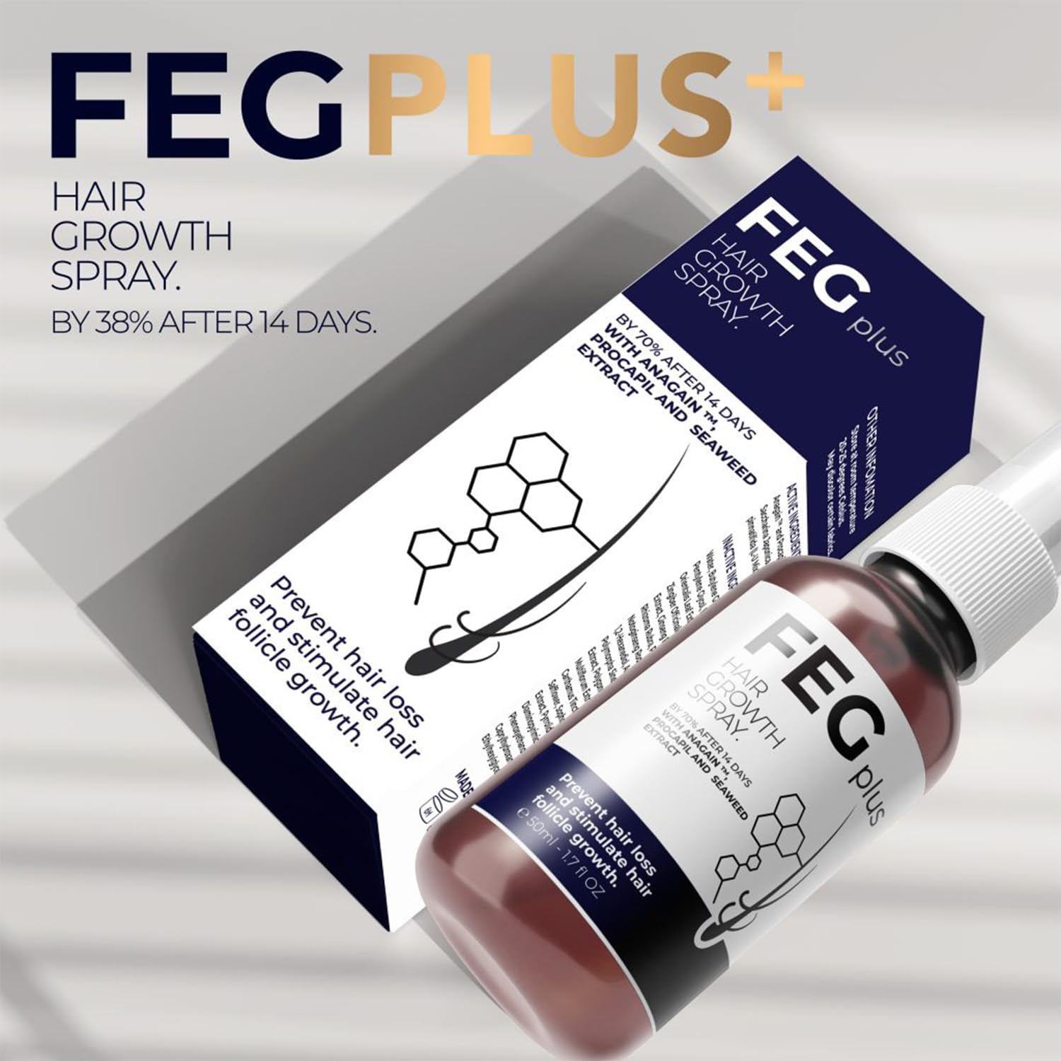 Hair & Beard Growth Serum 50ml - 22% Seaweed Extract For Hair Loss Control & Hair Growth In Men & Women, Boost Thicker Beard & Hair, Improve Baldness